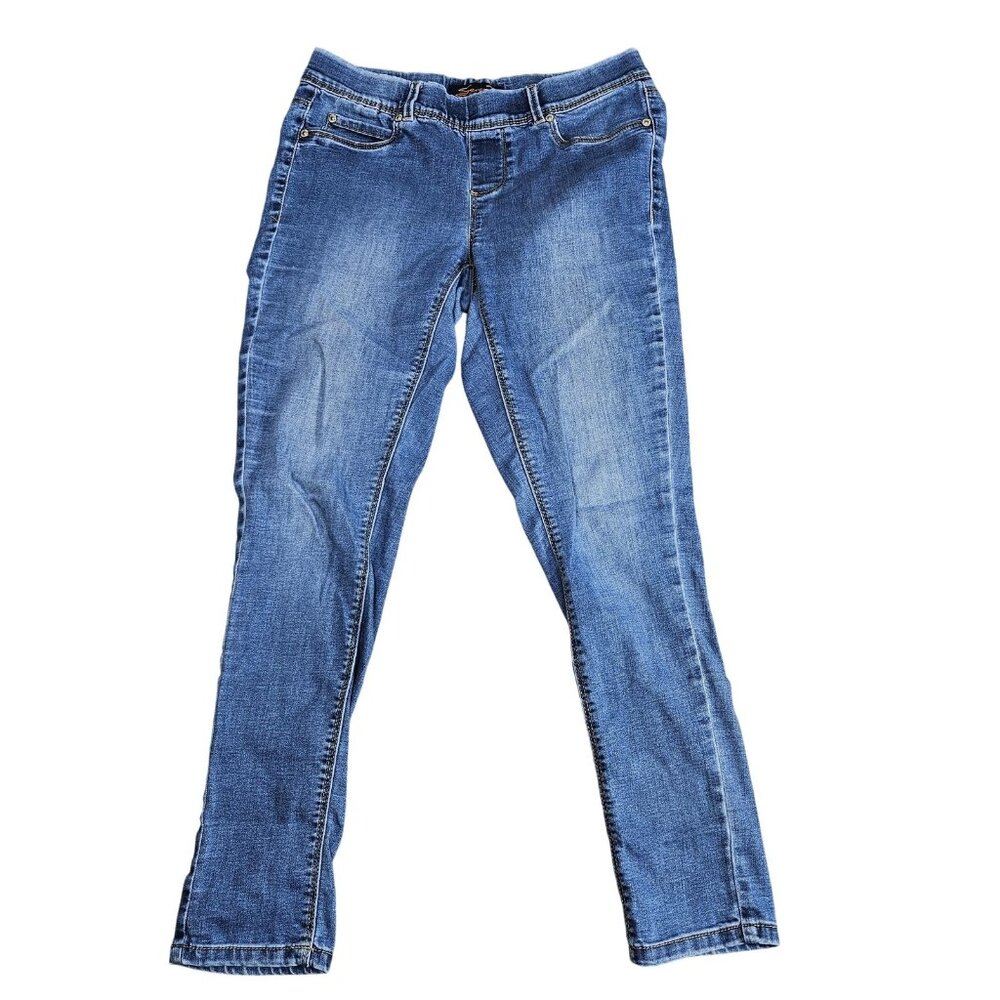 Seven7‎ Legging Jeans Womens 6 Blue Pull On Mid Rise Stretch Denim Pants